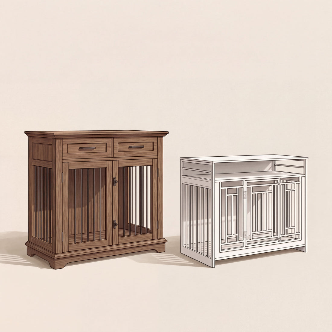 White vs Wood Dog Crate Furniture: Which Style Fits Your Home?