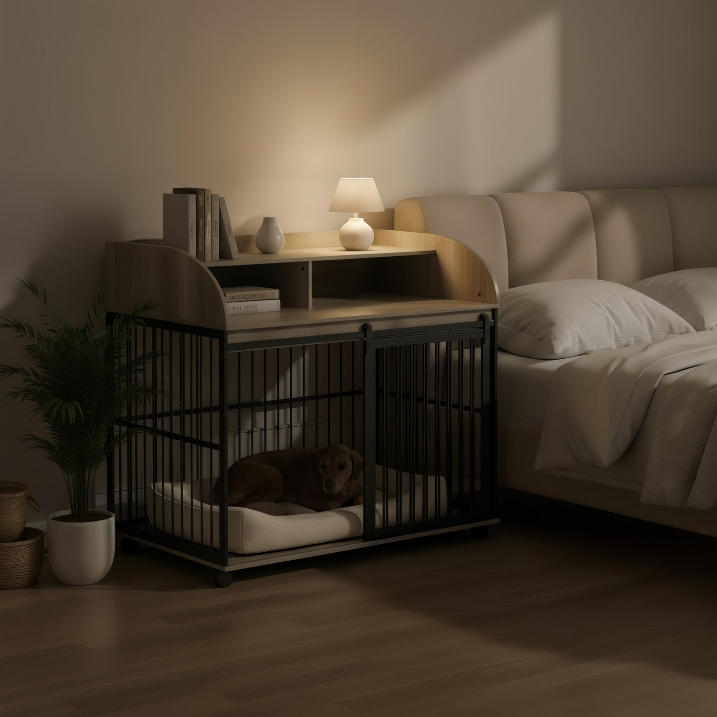 Nest & Tail Signature Kennel — Rustic Luxe